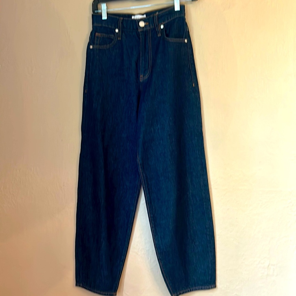 Frame Ultra High Rise Barrel Jeans 23 New w tags